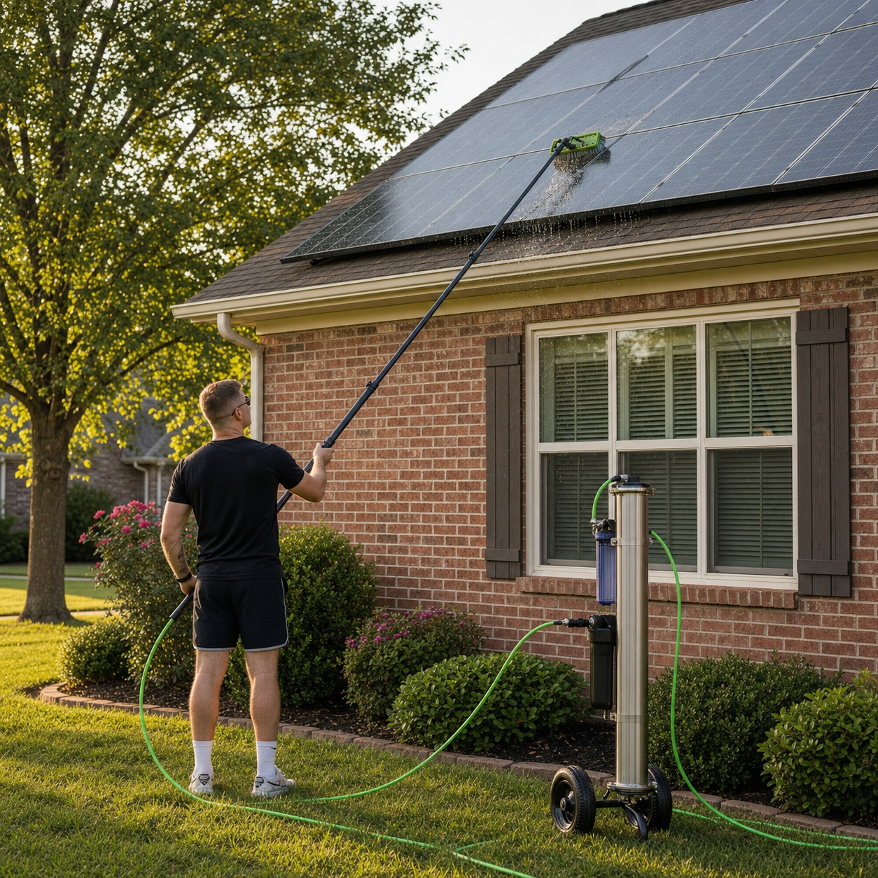 Solar panel cleaning service